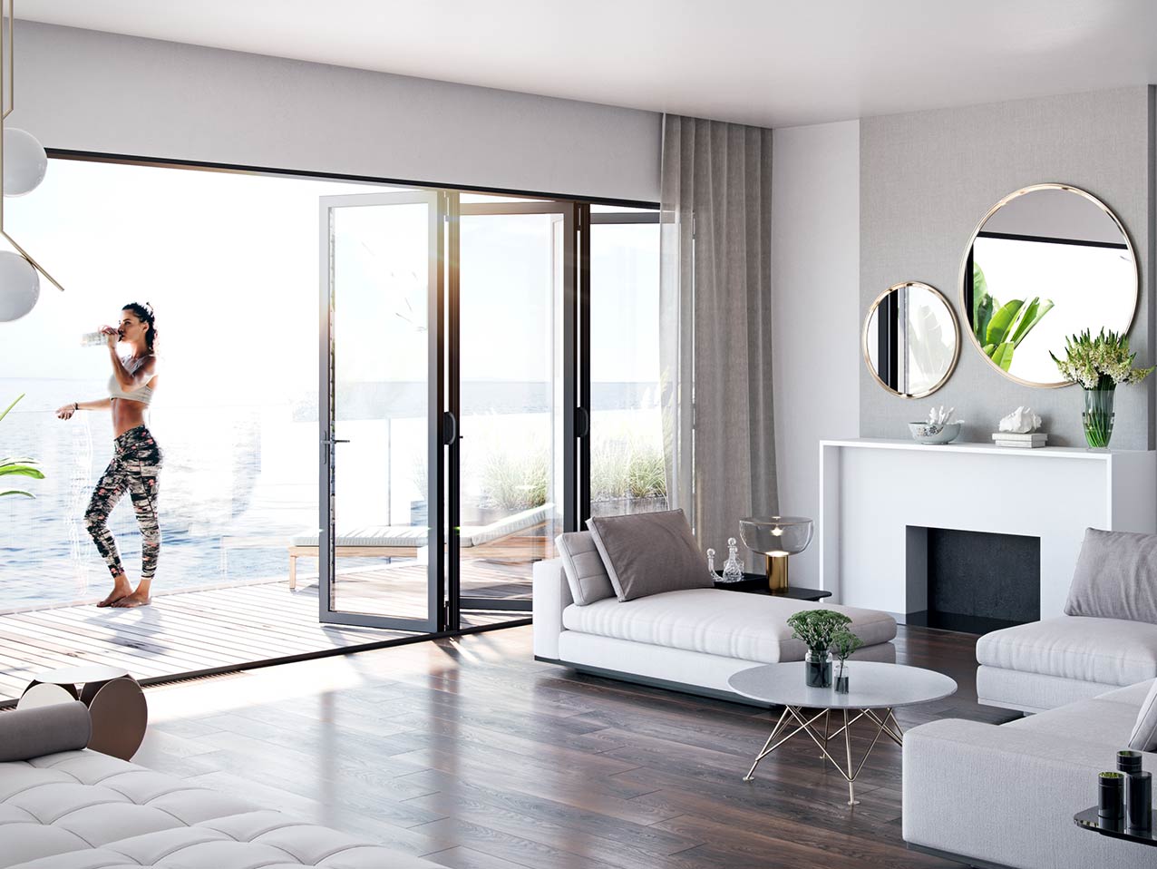 Drzwi tarasowe Fold Aluhaus