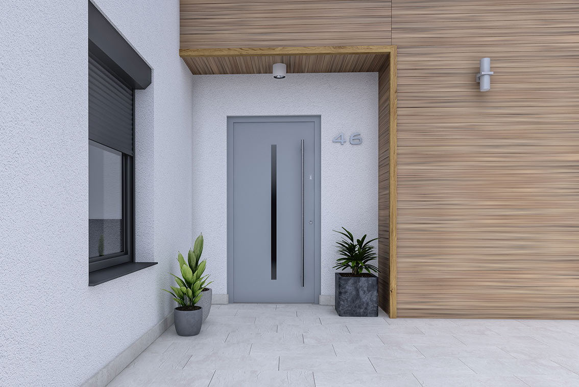 Drzwi wejściowe do domu - Aluhaus