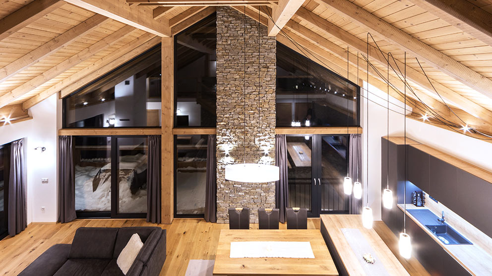 okna aluminiowe w domu drewnianym - Aluhaus