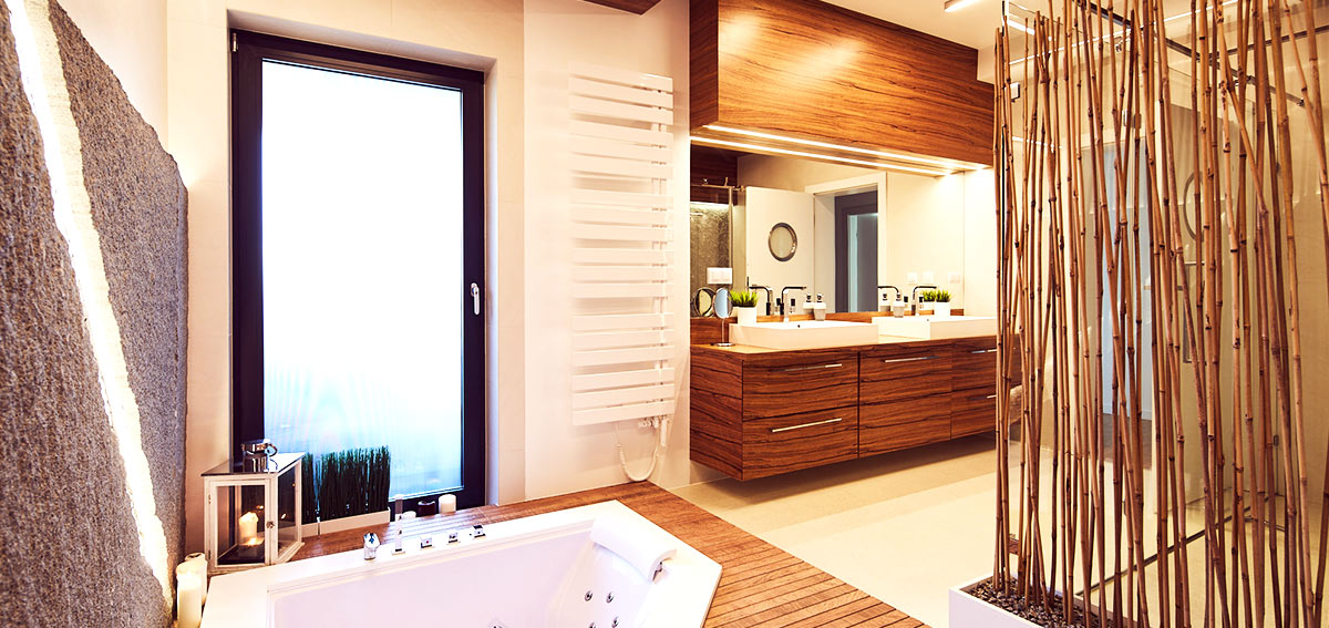 Okno aluminiowe w łazience - Aluhaus 90