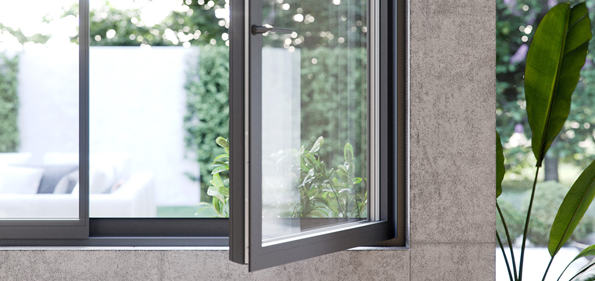 Okno Muru Hidden - Aluhaus