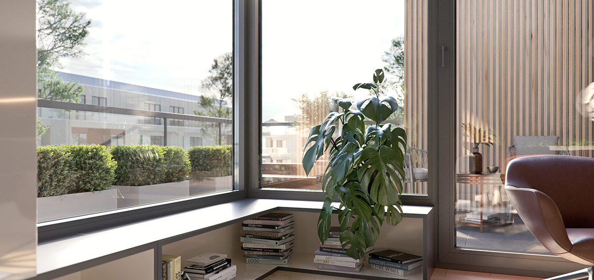 okna narożne - Aluhaus Miru Standard