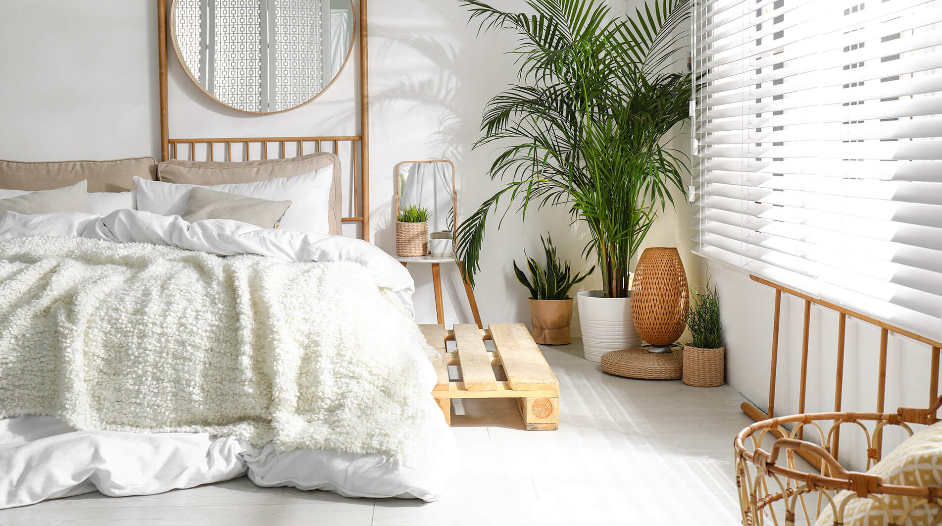 Sypialnia w stylu boho