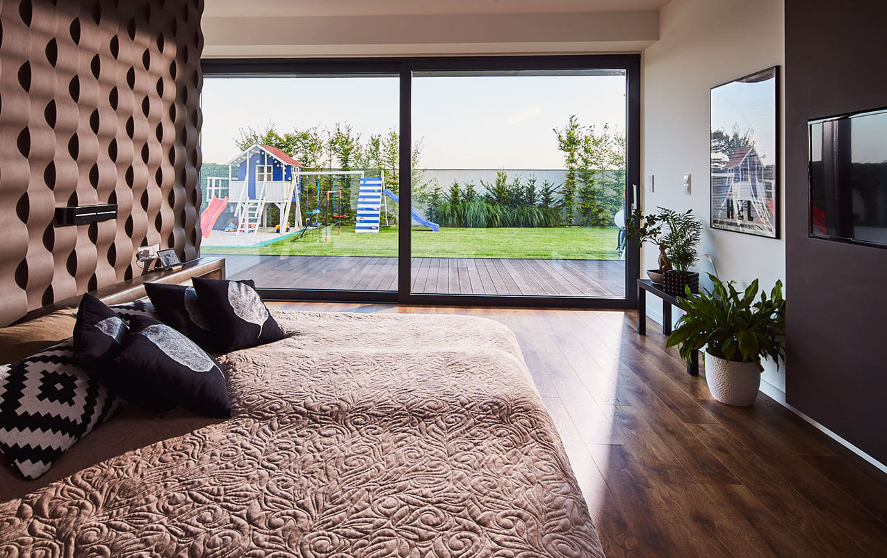 Drzwi tarasowe w sypialni - Aluhaus Slide