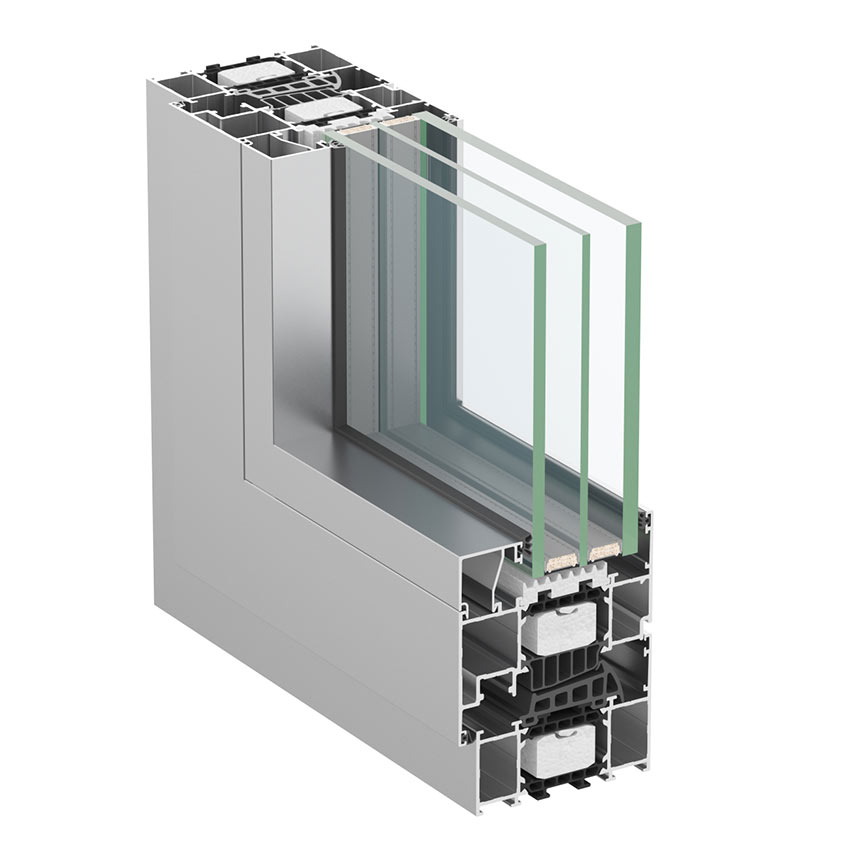 Okna trzyszybowe - Aluhaus 90