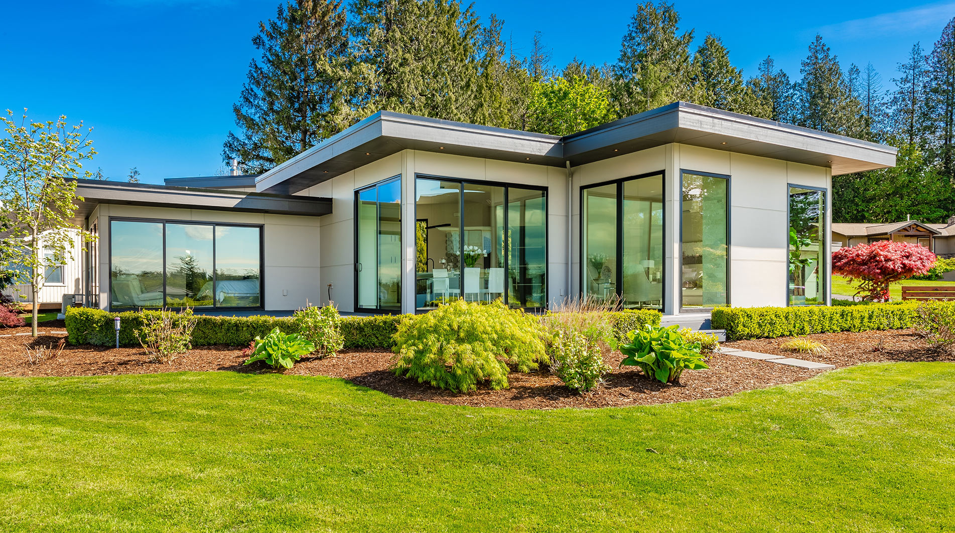 Dom parterowy z oknami