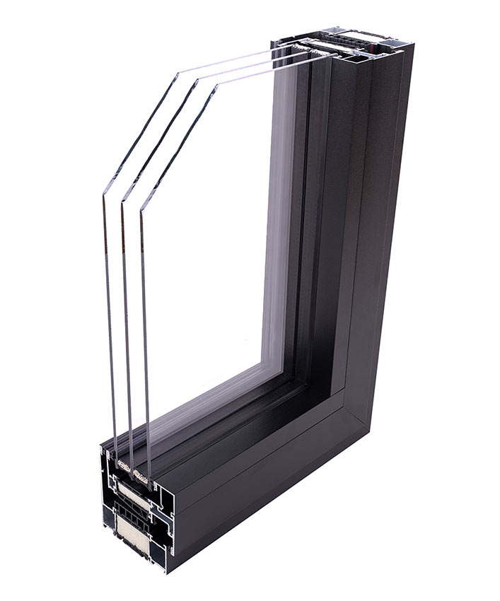 Okno trzyszybowe Miru - Aluhaus