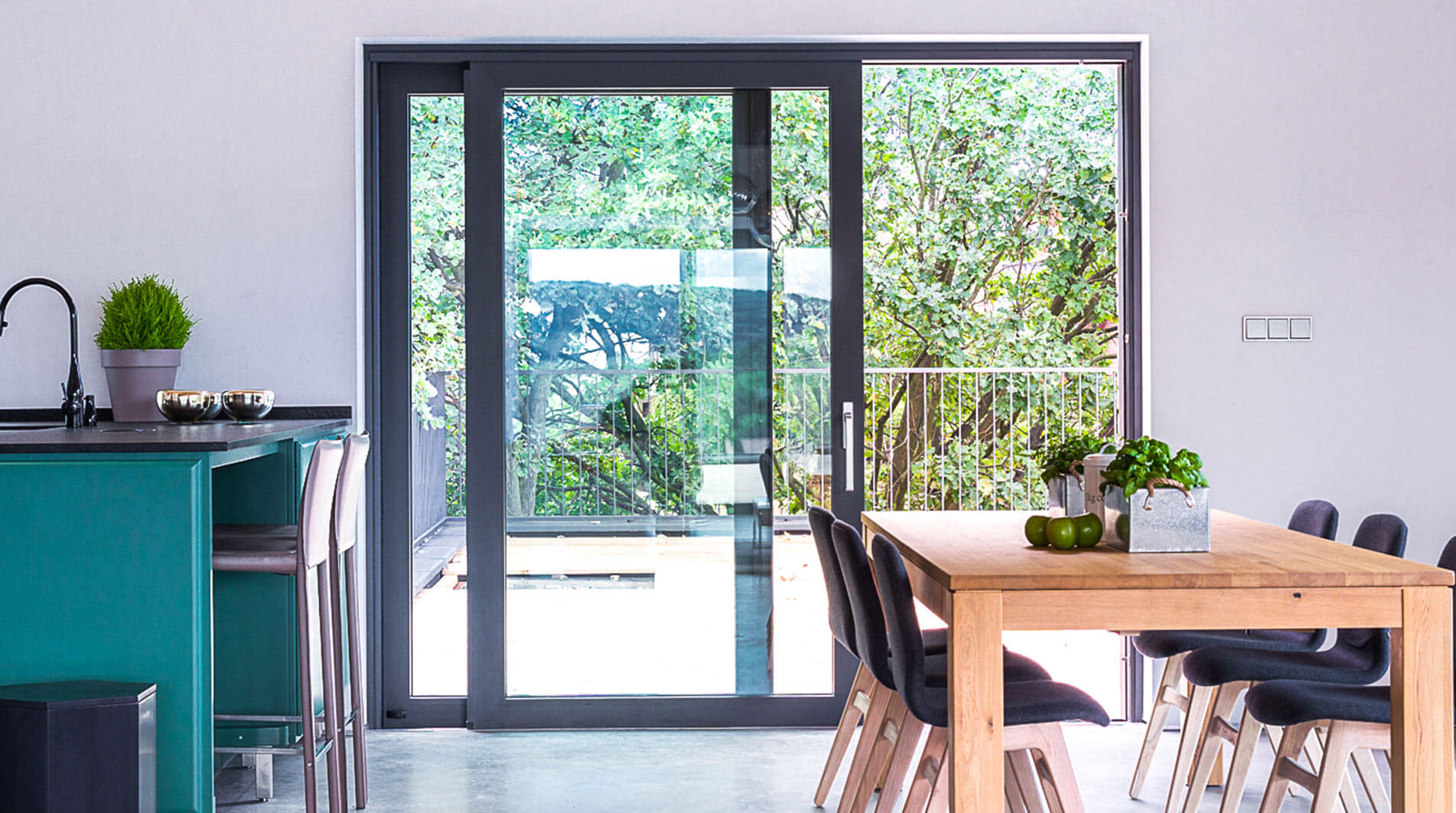 Drzwi tarasowe do małych przestrzeni - Aluhaus