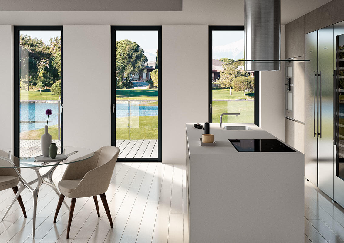 Okna od podłogi do sufitu - Aluhaus