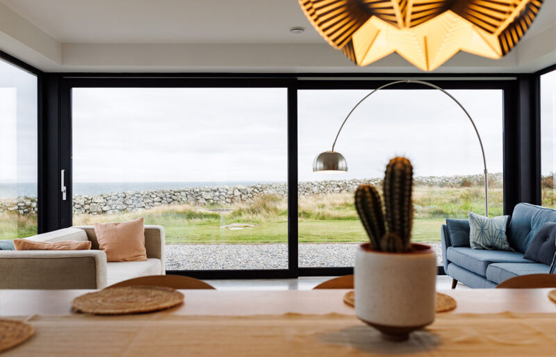 Okno przesuwne - dom nad morzem